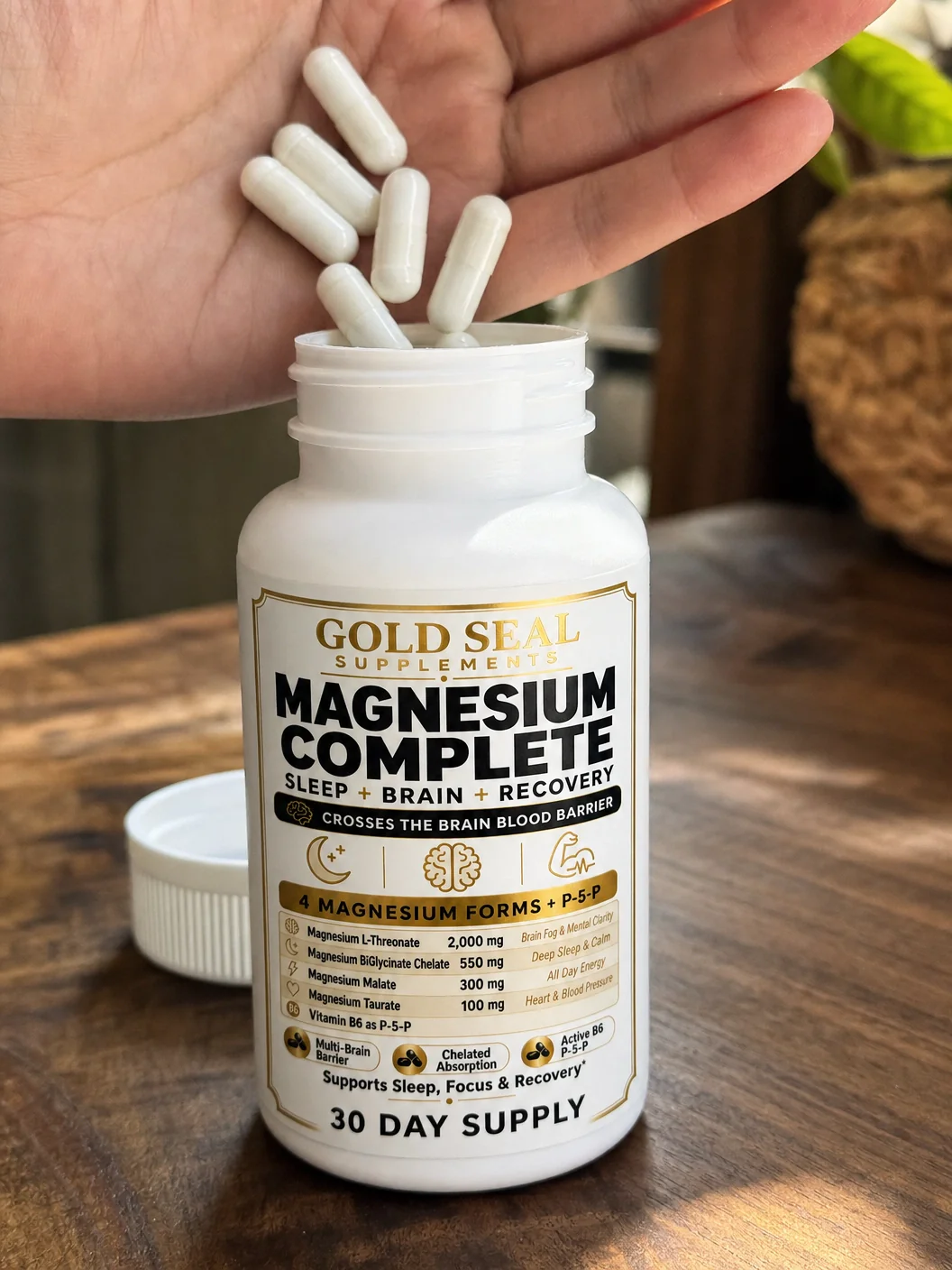كبسولات Magnesium Complete أثناء الاستخدام